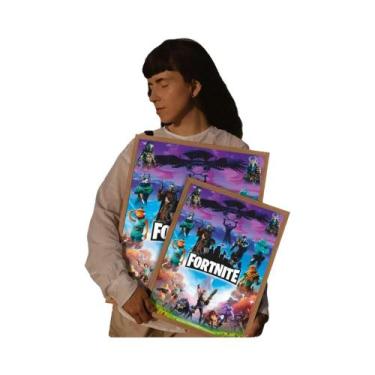 Imagem de Cartazes Adesivos De Papel Branco F_Fortnites Hot Game Wall Sticker Sa