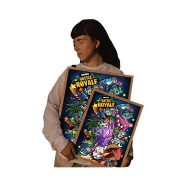 Imagem de Cartazes Adesivos De Papel Branco F_Fortnites Hot Game Wall Sticker Sa