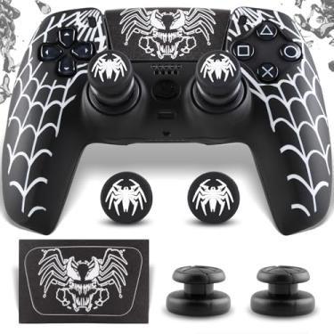 Imagem de SoAegis Anti-Slip PS5 Controller Skin Kit, With 2 Thumb Grip Cover & 2 Elevated Base, Silicone Controller Case with Touch Pad Stickers for PS5 DualSense Wireless Edition