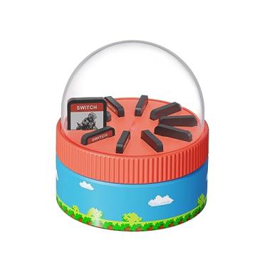 Imagem de Hagibis Estojo De Armazenamento Jogos Para Nintendo Switch, Ps Vita, Cartão Giratório Com 10 Compartimentos, Suporte Cartuchos Switch Portátil Desenho Magnético (Azul)