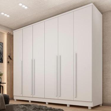 Imagem de Guarda Roupa Sevila com 6 Portas 8 Gavetas e 10 Pés Inclusos Tcil, Nev