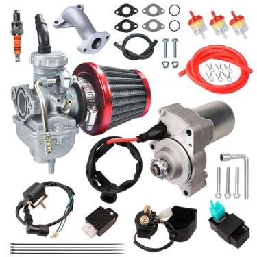 Imagem de HOOUP PZ20 Carburador Carburador Filtro de ar Motor de Arranque Kit de Bobina de Ignição de Relé CDI para Refrigerador Tao Tao 50cc 110cc 125cc Apollo Kazuma Sunl Chinese Quad Kids ATV Quatro Rodas 4