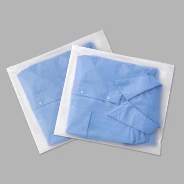 Imagem de Bolsas de 35 x 30 cm com zíper fosco para roupas, 25 bolsas de envio sem orifícios de ventilação para embalagem, camiseta, biquíni, roupa de banho de plástico para pequenas empresas, 3 mm