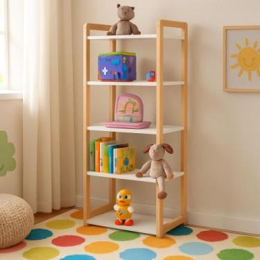 Imagem de Prateleira Multiuso MDF Madeira Pinus Contemporânea - Quality, Branco