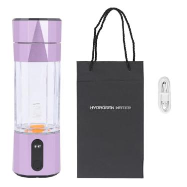 Imagem de Vomeko Hydrogen Water Bottle 8000 PPB Eletrólise PEM ionizante com 208 ml de capacidade por portátil gerador de água rico em hidrogênio para viagens, Ginásio de escritório (Purple)
