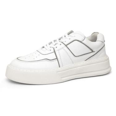 Imagem de Tênis Masculino Casual Branco Couro DIfranca - 28502 - Mr. Light, 37