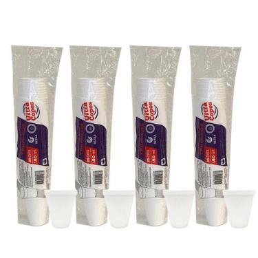 Imagem de 4 Pacotes de Copo de isopor Térmico 180ml Linha Replast Ultra com 25 u