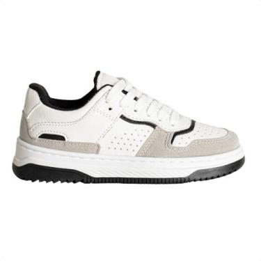 Imagem de Sapatênis Infantil Enzo Ribeiro Preto E Cinza, Branco, 32