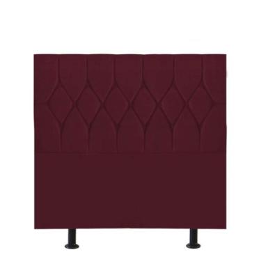 Imagem de Cabeceira Estofada Cama Box Solteiro 100cm Istambul Suede Bordo- MABE 