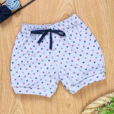 Imagem de Shorts Algodão Bebê Triângulos Coloridos - Conforto e Estilo - Era Uma