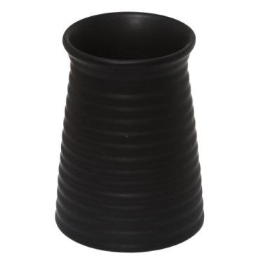 Imagem de Vaso De Cerâmica Preto Decoração Ambiente Mesa Sala Quintal - Quality 