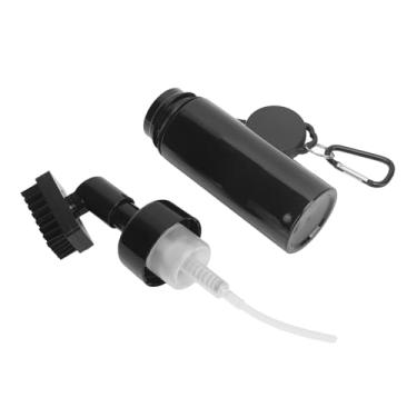 Imagem de RiToEasysports Ferramenta de Limpeza da Cabeça do Clube de Golfe, Limpador de Pincéis de Tacos de Golfe Com Clipes Retráteis e Garrafa de Aperto para Homens, Homens de Golfe Presentes (BLACK)