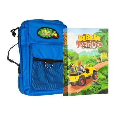 Imagem de Bíblia Aventura Para Crianças, Nvi, Edição Especial Com Bolsa Azul, Leitura Perfeita