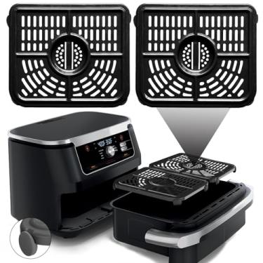 Imagem de GCQ Frigideira Air Fryer para Ninja Foodi 11 litros 7 em 1 MegaZone XL FlexBasket Air Fryer, 2 pacotes de substituição para fritadeira a ar para placa de grelha acessórios com amortecedores de