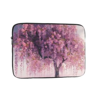 Imagem de Capa para laptop com árvore floral, bolsa de transporte para computador, capa protetora para notebook de 13 polegadas