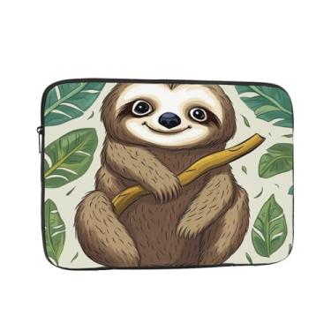 Imagem de Capa para laptop adorável preguiça bolsa de transporte para computador capa protetora para notebook de 15 polegadas