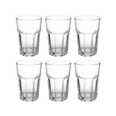 Imagem de Jogo Copos de Vidro Transparente resistente 6 Unidades 360ml - Glass