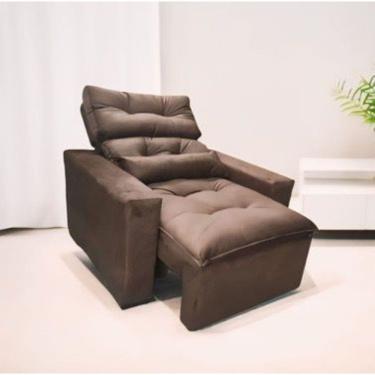 Imagem de Poltrona do Papai Retrátil e Reclinável em Tecido Suede