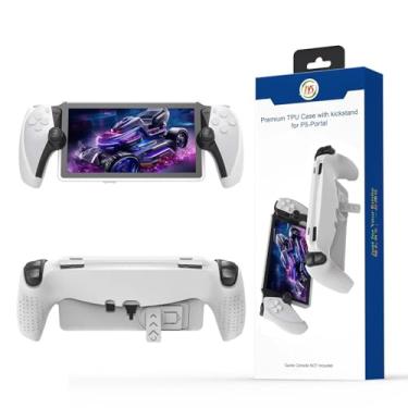 Imagem de WUXIDIXI Case for Playstation Portal Remote Player, TPU PS5 Portal Remote Player Kickstand Case - White