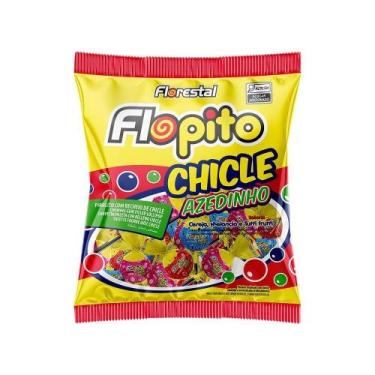Imagem de Pirulito florestal flopito chicle sortido azedinho 500g