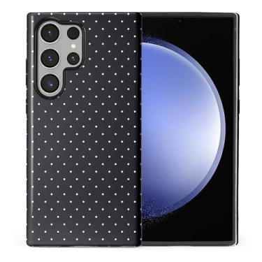 Imagem de ilikediy Capa para Samsung Galaxy S24 Ultra, HL2 Bolinhas Preto Híbrido 2 Camadas Capa Rígida Design Padrão de Silicone Capa Protetora