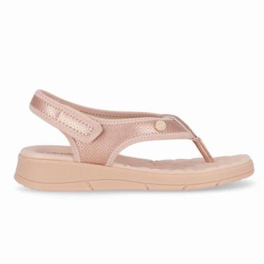 Imagem de Sandália Esporão Anabela Médio Ouro Rosado com Rose - Piccadilly, 36