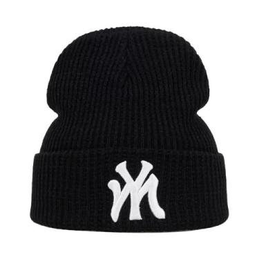 Imagem de Gorro Bordado Quente Unissex, Boné Hip De Outono E Inverno Para Mulher
