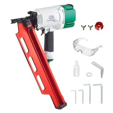 Imagem de Pregador de alumínio de alta velocidade NR2183 estilo mexicano de 21 graus, pistola de pregos de moldura pneumática, pregos de moldura de plástico de 5 cm até 8,5 cm de altura, enquadramento