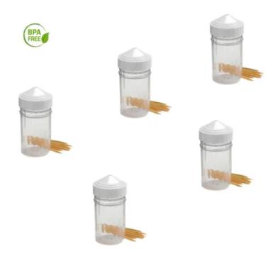 Imagem de Jogo com 5 paliteiros de acrílico - ERCAPLAST, Branco