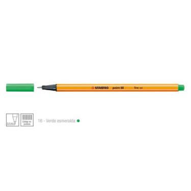 Imagem de Caneta Point 88 Cor 16 Verde Esmeralda - Stabilo