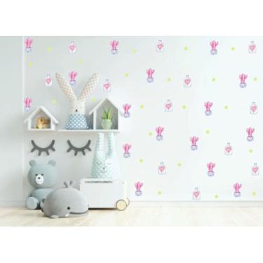 Imagem de Adesivo de Parede Infantil Cactus Aquarela com Bolinhas - Colakoala Ad