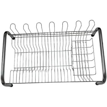 Imagem de Escorredor De Louça 20 Pratos 7 Copos e Porta Talheres Aço Cromadocama