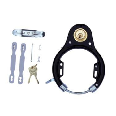 Imagem de oshhni Trava de bicicleta com freio a disco antifurto com chave, fácil de usar, trava de roda para bicicletas e skates