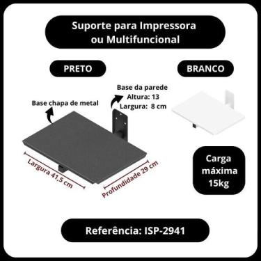 Imagem de Suporte para impressora ou multifuncional de parede isp-2941 - Avatron