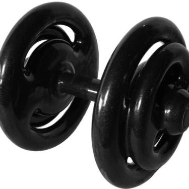 Imagem de Dumbbell Emborrachado Treinamento Funcional Academia 14kg - ANILHAS