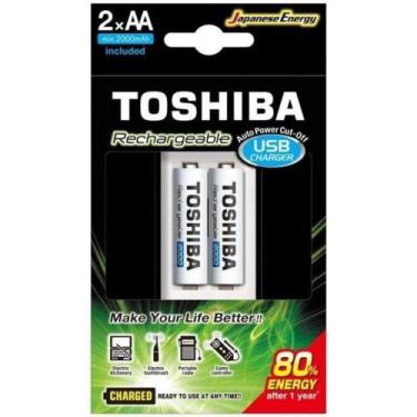 Imagem de Carregador De Pilha Usb Tnhc-6gme2 Cb (c/2 Pilhas Aa... - TOSHIBA