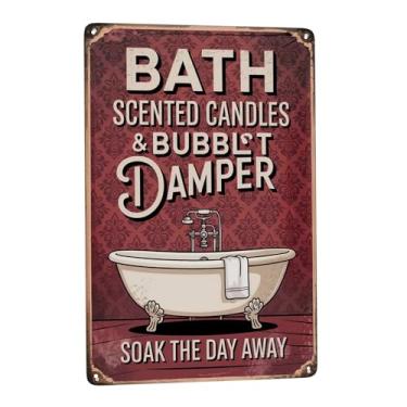 Imagem de Sinal de regras de banheiro de 20 x 30 cm, placa de parede para decoração de casa vintage boho fazenda arte de parede estética para banheiro, quarto, sala de estar, cozinha, escritório, pátio e muito