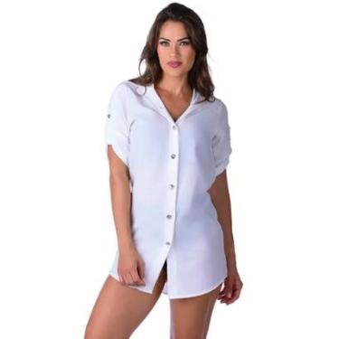 Imagem de Saída De Praia Chemise Camisão Manga 3/4-Feminino
