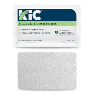 Imagem de KICTeam - Cartões de limpeza para leitores de cartões deslizantes, leitores de tempo/crachá, leitores de porta de hotel e mais (50 cartões) - Pré-saturado com solução de secagem rápida - Feito nos EUA