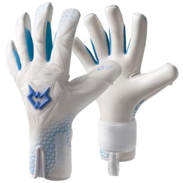 Imagem de WVVOU Luvas de goleiro profissionais para adultos e jovens, luvas de futebol respiráveis Guantes De Portero de alto desempenho com palma de látex aderente de 4 + 3 mm