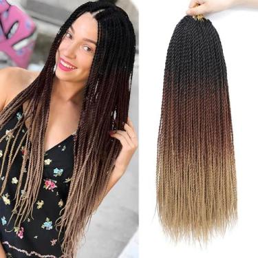 Imagem de Pacotes de 7 tranças de crochê DVation Senegalese Twist Hair (14 cm) -