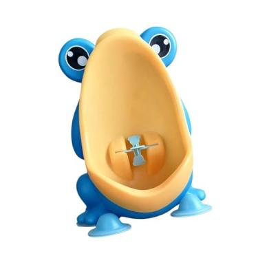 Imagem de oshhni Mictório para treinamento de penico infantil Mictório portátil para penico infantil em formato de sapo com alvo para mira, treinamento de xixi, Azul