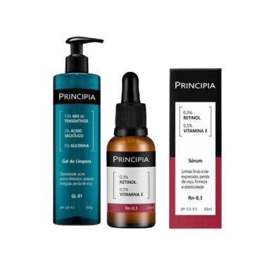 Imagem de Kit Anti-Idade Principia: Gel Limpeza GL-01 + Sérum Retinol RN-0,3
