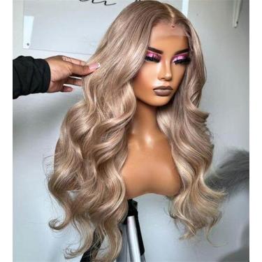 Imagem de Peruca Rina Milk Tea Ash Blonde 22" 200% Densidade de Cabelo Humano