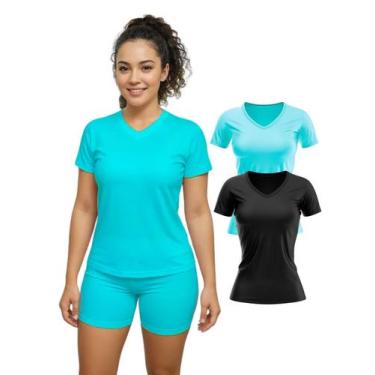 Imagem de Kit 2 Camiseta Manga Curta Dryfit Fitness Academia - Ast Store, G, Azu