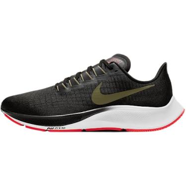 Imagem de T nis de corrida masculino Nike Air Zoom Pegasus 37 Bq9646-004, Black/Medium Olive-olive Aura, 11.5