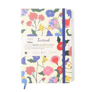Imagem de CADERNETA CICEROS DOCE FLORADA QUADRICULADO 14X21 OFF WHITE