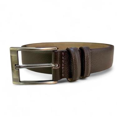 Imagem de Cinto Masculino Fasolo Couro Legítimo Social, Marrom, 110
