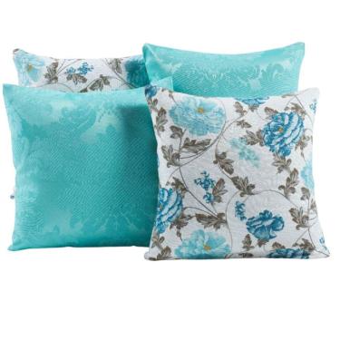 Imagem de Capa Almofada Estampada Jacquard Decorativas com Ziper 4 unidades