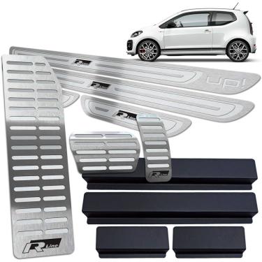 Imagem de Descanso Pedaleira Auto. Soleira Prata AR Up R-line 4 Portas